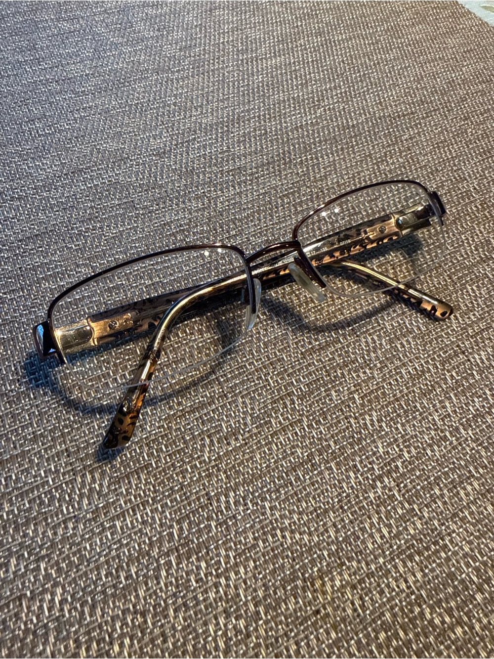 BEBE Rectangular Frame Glasses in Brown Tortoiseshell